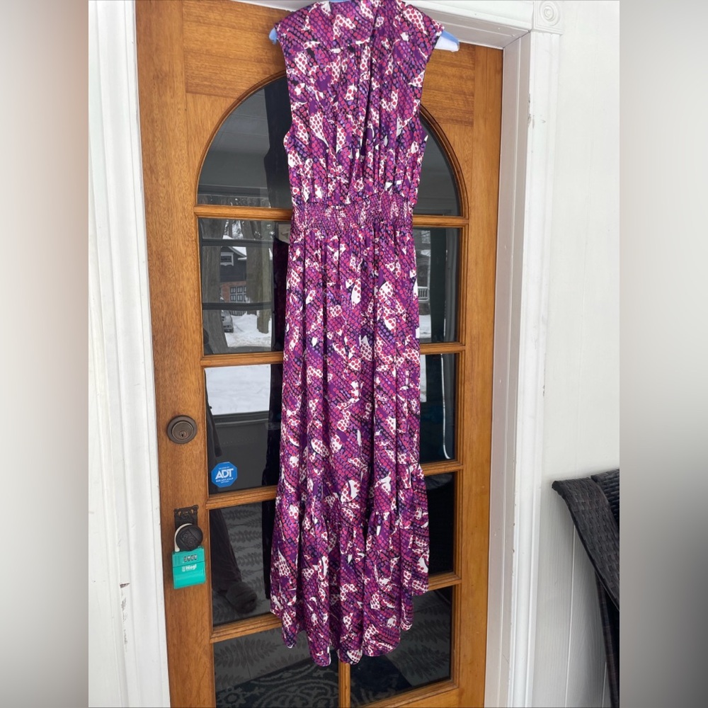 Ramy Brook Purple Geometric Pattern Dress Size Small Rn 141698 - Picture 5 of 7